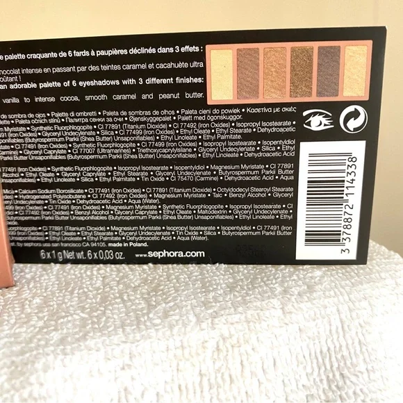 Sephora Eyeshadow Palette - warm cookies 6 colors matte and shimmer neutrals NEW - Picture 5 of 11
